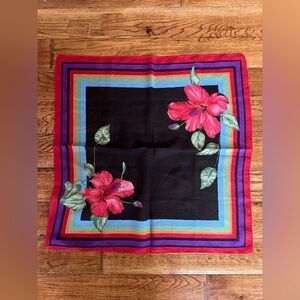 Cejon Scarf with Floral Motif Multicolor